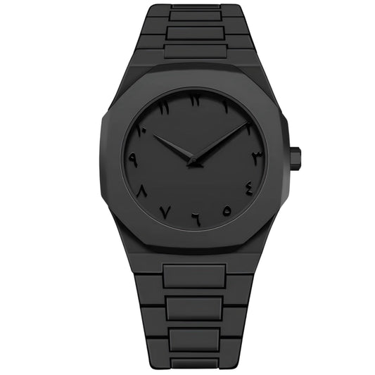 Black Arabic Aura Carbon Fiber Watch